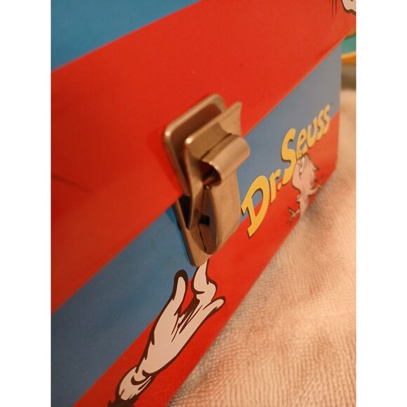 Dr Seuss Lunchbox Tin Metal Cat in the Hat Thing 1 & 2 Collect Whimsical Authent - Picture 8 of 11